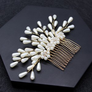 Silvery Wedding Hair Combs